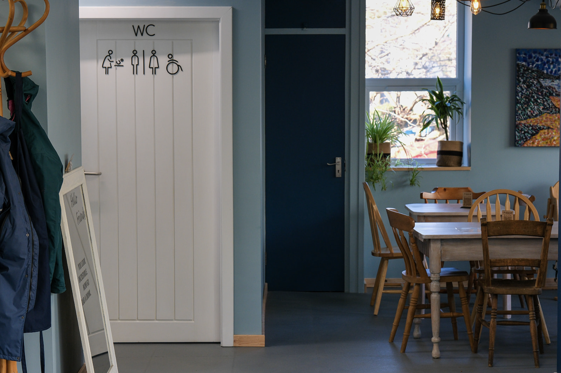 Cafe interior with accessible facilities